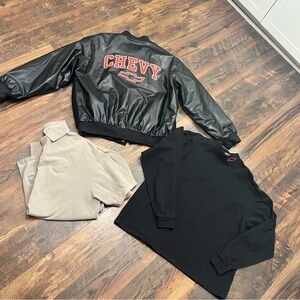 Steve & Barry's Chevrolet Racing Men's Varsity Jacket Red And Black XL Vtg